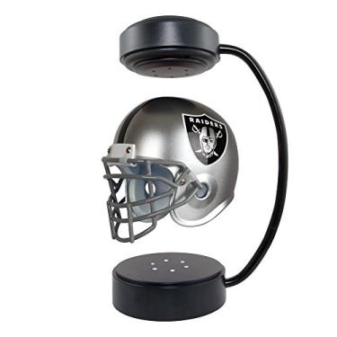 Imagem de Sports NFL Rotating Levitating Hover Helmet with LED Lighting, Oakland Raiders