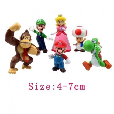 Imagem de Bonecos de Ação Mario kit com 6