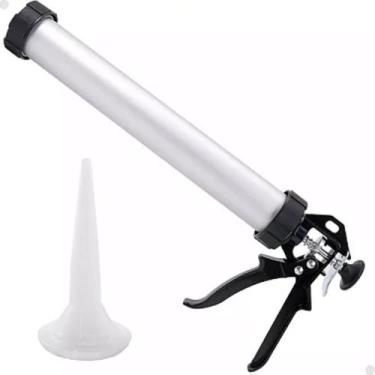 Imagem de Pistola Aplicadora Silicone Profissional 600ml Em Alumínio - Lorben