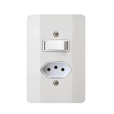 Imagem de Interruptor Simples + Tomada 20a Linha Millenium - Mectronic Str-e6m