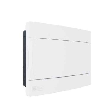 Imagem de Caixa De Distribuição Embutir 9 Din - 6 Ul Com Tampa Branca - Proteção Uv