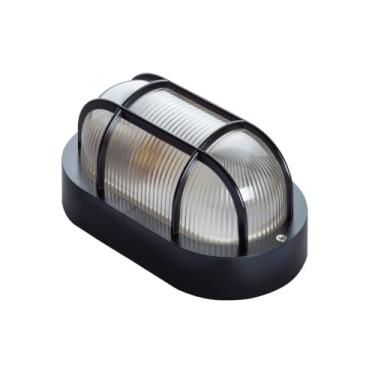 Imagem de Arandela Tartaruga, Luminária Externa e Interna, 191x109x91mm, Branca, Preta e Cristal, Policarbonato, Soquete E27 de porcelana, Resistente à Maresia (Preto)