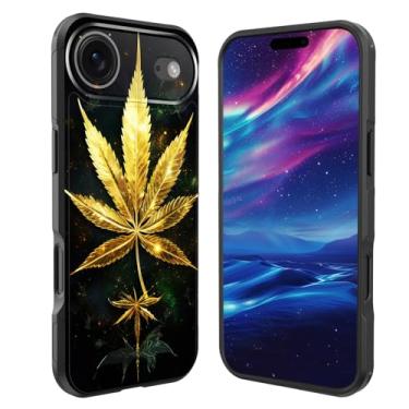 Imagem de GFEWYTJYJ Capa magnética para iPhone Air, [compatível com MagSafe] [à prova de choque de grau militar] Capa resistente resistente para iPhone Air 6,5 polegadas 2025, folha de maconha