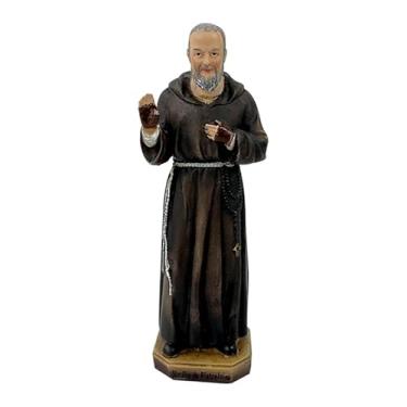 Imagem de São Pio de Pietrelcina, Imagem Religiosa Católica, Estatueta Decorativa, Resina, 10 cm