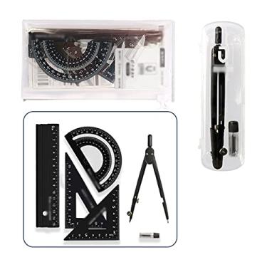Imagem de Bússola de desenho bússola matemática bússola de geometria matemática conjunto de ferramentas de geometria matemática para estudantes bússola de desenho estudantes multifuncionais usam bússola