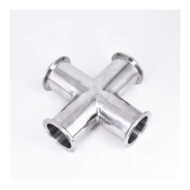 Imagem de Tubo de 45 mm 1-3/10.2 cm OD x 5.1 cm Tri Clamp Cross 4 Ways SUS 304 Stainless Fitting Homebrew Beer Wine