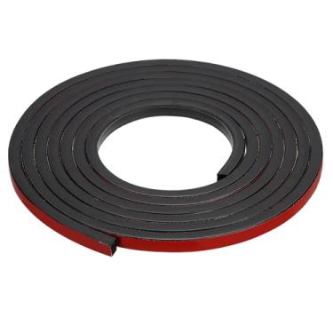 Imagem de YOKIVE Tira de vedação de borracha de espuma de 1/2 polegada, decapagem de borracha EPDM | Faixa de vedação de porta autoadesiva ótima para janelas de portas de carros (preta, 3 metros)