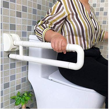 Imagem de Barras de apoio para banheiro Barra de apoio de vaso sanitário dobrável - corrimãos dobráveis sanitários, resistência ao deslizamento barra de suporte de assento de banheiro barra de suporte de