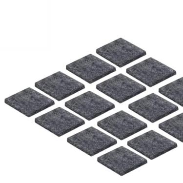Imagem de 24 Protetor Feltro Auto Adesivo Redondo 2,5cm Móveis Pé Cadeira Mesa(Cinza, quadrado)