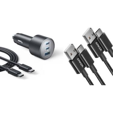 Imagem de Carregador de carro Anker Cabo USB C de 167,5 W de porta tripla