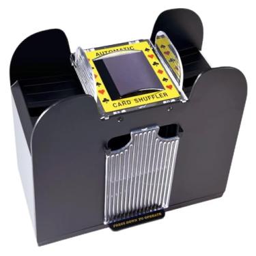 Imagem de Rareidel Baralho automático de cartas com 6 baralhos, máquina operada por bateria, embaralhador de cartas elétrico de cassino para UNO, Blackjack, Texas Hold'em, Home Card Games