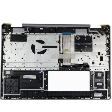 Imagem de Nova capa para notebook com teclado, retroiluminado, tamanho 39.6 cm, cinza ártico, substituição para Lenovo Yoga 7 16IRL8 16ARP8 83BS 2023 5CB1L50401 HQ207220BR000