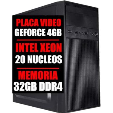 Imagem de Pc Servidor Cpu Xeon E5 20 Nucleos, GeForce 4Gb, Ssd 480GB, 32Gb Ddr4 (16GB DDR4)