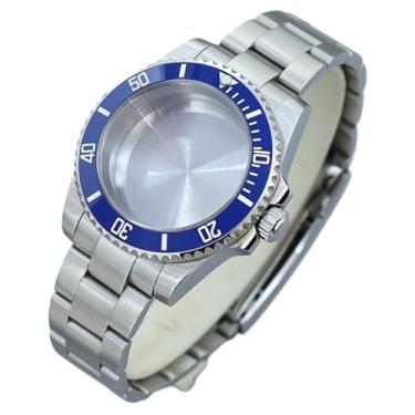 Imagem de FEIYASHI NH35 NH36 NH34 Caixa de relógio de aço inoxidável com bisel giratório de cerâmica cristal de safira SUB 40 mm Relógio clássico, Capa inferior sólida 12, For Miyota8215 8205 Movement, Capa de