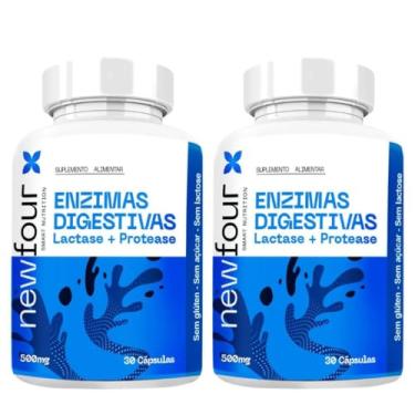 Imagem de Enzimas Digestivas Lactase + Protease – 500mg | 60 Cápsulas 2 Frascos