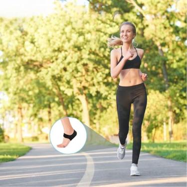 Imagem de Protetores de calcanhar de silicone, protetor de gel para mulheres e homens, alívio da bolha, pé rachado, fascite plantar, esporão macio, suporte de almofada protetora, Preto, 01 Currency