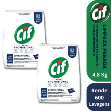 Imagem de 2 Sabão Pó Alto Rendimento para Limpeza Pesada Cif Pro 2,4kg