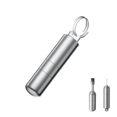 Imagem de Ferramenta de remoção de cartão SIM com escova de limpeza – Chaveiro EDC 2 em 1 para limpeza de telefone e fone de ouvido, pino ejetor SIM portátil e kit de limpeza de cartão (conjunto de 2)