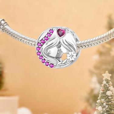 Imagem de 1 peça prata elegante árvore de dez mil anos berloque contas adequadas para mulheres, faça você mesmo e roupa diária combinando joias decoração presente para mamãe, 7.65*10.82mm, Prata, Sem Pedra