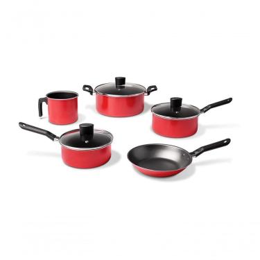 Imagem de Jogo De Panelas 5 Peças Garlic - Vermelho - Brinox Vermelho Brinox