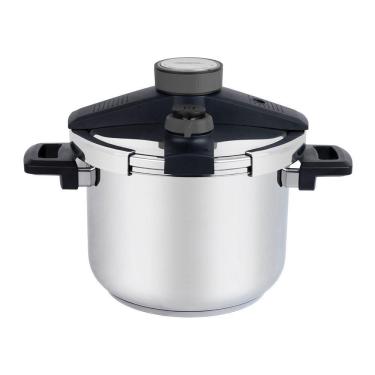 Imagem de Panela Pressão Presto Aço Inox Fundo Triplo 5 Dispositivos De Segurança 22 Cm 6l - Tramontina 62518220