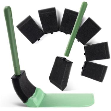 Imagem de YiBaiBrush Pincéis de tinta de espuma, 5 cm, pincel de tinta de esponja, esponjas de tinta, alças destacáveis, conjunto de pincéis de esponja, leves e duráveis, pincéis de espuma de poliéster para