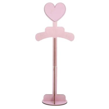 Imagem de Alipis Exibição de camiseta infantil: suporte de madeira para camisa - preto pendurado portátil - cabide de roupas de bebê para fornecedor de varejo de roupas