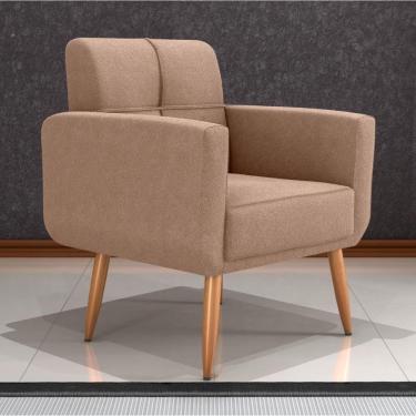 Imagem de Poltrona Decorativa Para Sala Lages Boucle Marrom