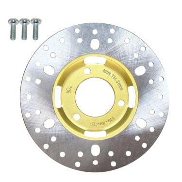 Imagem de Vanlison Disco de rotor de freio dianteiro de 180 mm com parafuso compatível com Yamaha BWS ZUMA 50cc 100cc YW100, ZUMA 50 YW50, ZY125, 2T, TNG Milano 125, a maioria dos ciclomotores de scooter 125cc
