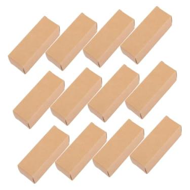 Imagem de PACKOVE 50 caixas de embalagem de brilho labial Kraft, estojo de armazenamento de protetor labial, elegante recipiente para embalagem de batom para itens essenciais de cosméticos, pequenas caixas de