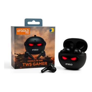 Imagem de A'Gold FN-B48 Fone de Ouvido Bluetooth Gamer TWS - Bluetooth 5.4, Redução de Ruído por Inteligência Artficial - IA, 8h de Bateria, Estojo com LED Robótico, Microfone Excelente - Baixa Latência