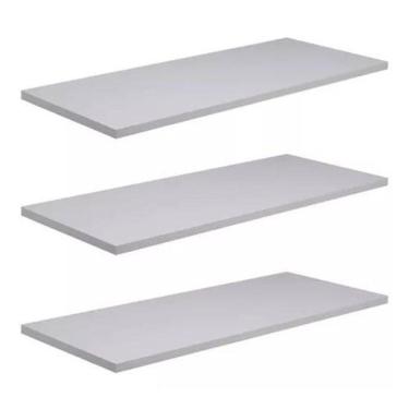 Imagem de Kit 3 Prateleiras Flutuantes Mdf 15Mm Branco 60 X 20Cm Decor