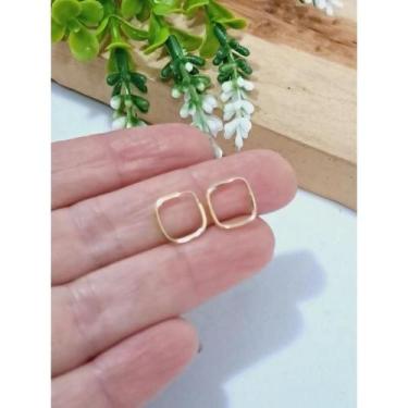 Imagem de Brinco Argola Argolinha Quadrada Pequeno Segundo Furo Terceiro Furo In