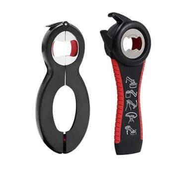 Imagem de Conjunto de abridor de lata de 2 peças, conjunto de abridor de garrafa 4 em 1