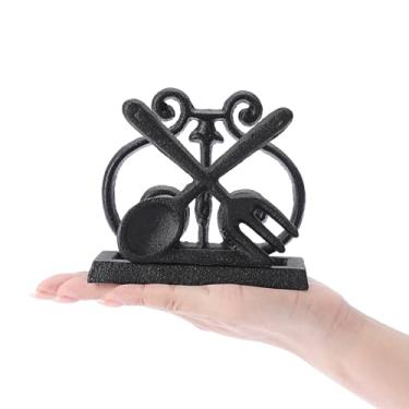 Imagem de Porta-guardanapos de metal vintage de ferro fundido resistente para cozinha, restaurante, casa, estilo 1