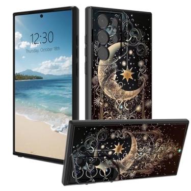 Imagem de AIRWEE Capa magnética robusta para Samsung Galaxy S24 Ultra, capa protetora de camada dupla à prova de choque com suporte de câmera oculta para Galaxy S24 Ultra de 6,9 polegadas, Moon Girl