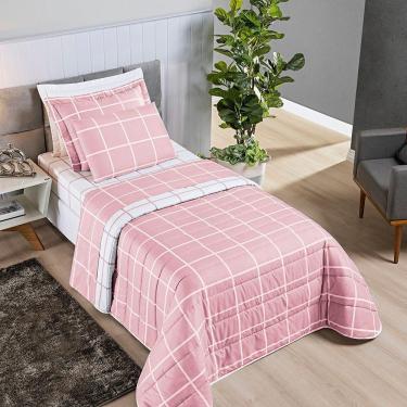 Imagem de Cobre Leito Austin Solteiro 02 Peças - Rosa