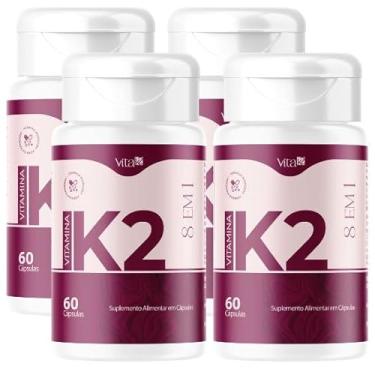 Imagem de 04 Frascos Vita K2 – Colágeno Vitamina K2 | Saúde da Pele | Antienvelhecimento Facial | Anti-Rugas