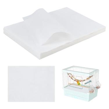 Imagem de PH PandaHall 200 folhas forro de gaiola de pássaro não tecido gaiola de periquito tapete de almofada absorvente pré-cortado branco forro de gaiola de pássaro para animais de estimação, acessórios de