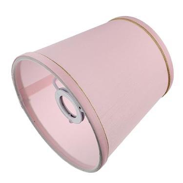 Imagem de LIFKOME Abajur decorativo de parede fácil de usar abajur de pano rosa pequeno abajur para sala de estar