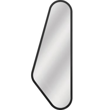 Imagem de Espelho Orgânico 60x160cm Moldura Preta Quarto Sala Banheiro