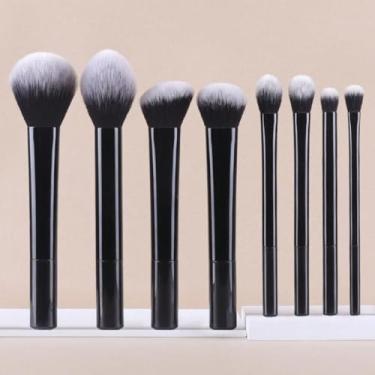 Imagem de Conjunto de pincéis de maquiagem, contorno, escultor, base, pó, ferramenta para misturar, modelador, corretivo, conjunto de sombras, modelador de rosto, bronzeador, detalhador, ferramenta de