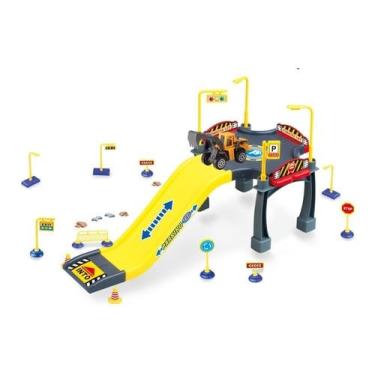Imagem de Brinquedo Pista Estacionamento Com Rampa E Trator Construção