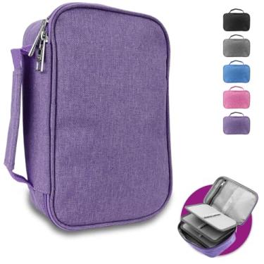 Imagem de Estojo Box Escolar Grande 100 Lápis Nylon Com 72 Elásticos (Lilás)