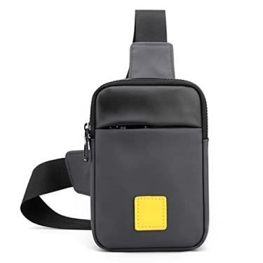 Imagem de Bolsa para Peito Masculino - Transversal de Nylon com Cinto Ajustável Um Ombro Multifuncional Grande Capacidade Uso Diár