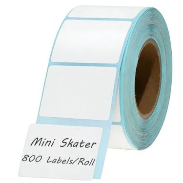 Imagem de Mini Skater 800 etiquetas/rolo etiquetas de impressora térmica 40 x 30 mm (40 x 30 mm) adesivos de etiquetas de papel térmico compatíveis com a maioria dos fabricantes de etiquetas para endereços