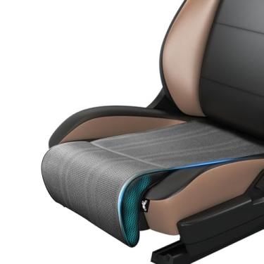 Imagem de JOJOCY Almofada extensora de perna de assento de carro, almofada de descanso de perna de couro atualizado e espuma viscoelástica para motoristas, cadeiras de escritório, ônibus, trens, ajuste