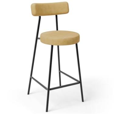 Imagem de Banqueta Baixa Para Cozinha Sala De Jantar Bar Bancada Milão L02 Couríssimo Fendi - Lyam Decor