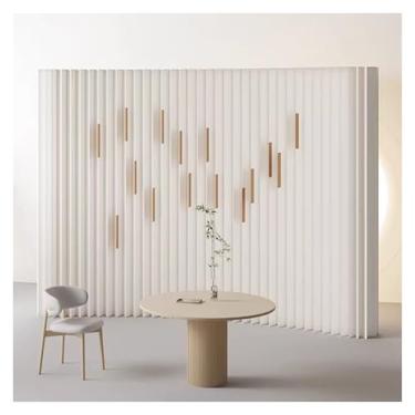 Imagem de Room divider Uma tela de papel simples com uma divisória macia que pode ser deformada e dobrada para armazenamento. Usada para escritório, sala de estar(5X1.6M/16.4X5.2FT)