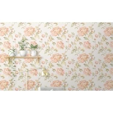 Imagem de Rolo Papel de Parede Auto Adesivo Lavável Full-HD Interno ou Externo Flores e Floral(3,0 x 0,47 metros,05)